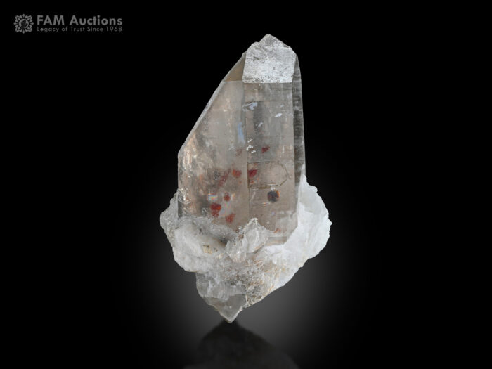 Spessartine garnet Included quartz from Shengus Roundu District, Gilgit-Baltistan, Pakistan