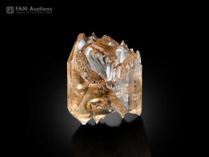 Etched topaz crystal from Dassu, Braldu Valley, Shigar District, Gilgit-Baltistan, Pakistan.