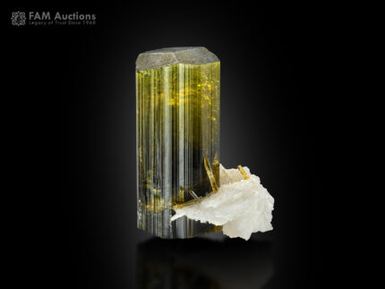 Green tourmaline crystal from Skardu District, Pakistan.