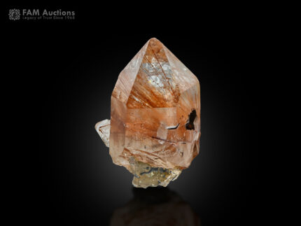 Rutile included quartz from the Zagi Mountains, Khyber Pakhtunkhwa, Pakistan.