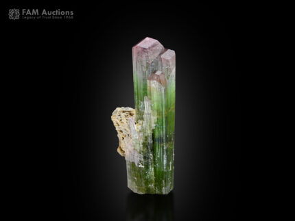 Tourmaline crystals with albite from Paprok, Afghanistan.