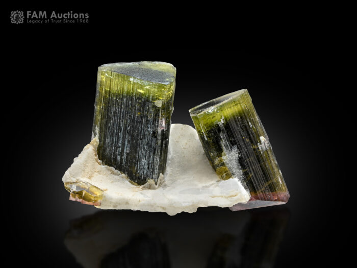 Tourmaline on matrix from Stak Nala, Haramosh Mts., Skardu District, Gilgit Baltistan, Pakistan.