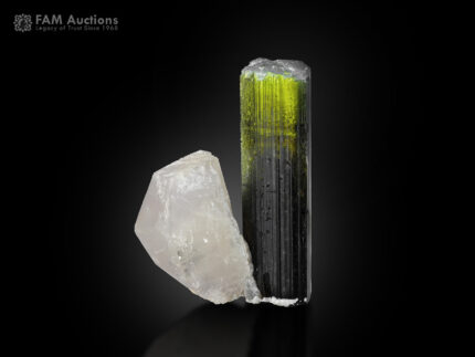 Tourmaline with quartz from Skardu District, Pakistan.