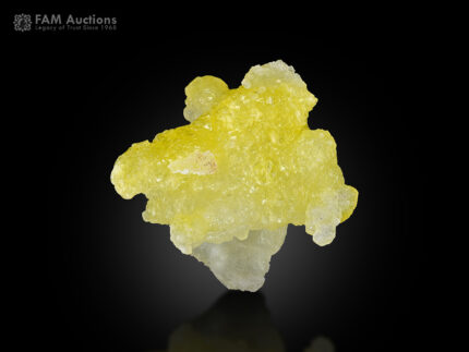 Yellow brucite specimen from Qilla Saifullah, Baluchistan Province, Pakistan.