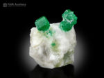 Beryl var. emerald crystals on matrix from Swat District, Khyber Pakhtunkhwa Province, Pakistan.