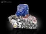 Corundum var. sapphire on matrix from Zazafotsy Quarry, Zazafotsy, Ihosy District, Ihorombe, Madagascar.