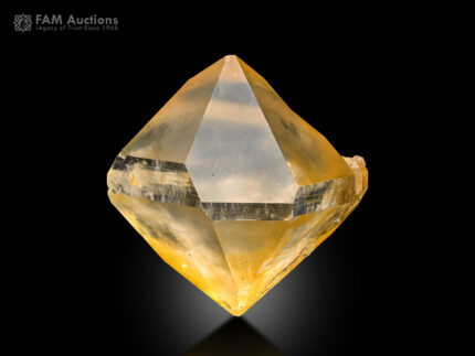 Iron coating quartz crystal from Pakistan.
