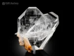 Floater faden quartz crystal with calcite from Pakistan.