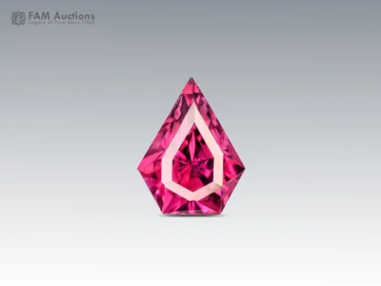 Hot pink kite cut rhodolite garnet natural gemstone 1 carat eye clean Africa