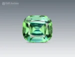 Blue green cushion cut tourmaline gemstone 1.80 ct from Afghanistan, natural, untreated