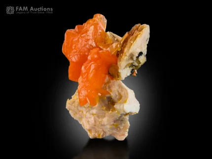 Wulfenite with Albite - Mexico