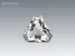 9.50 carat trilliant cut quartz gemstone with eye-clean clarity and bright white color from Pakistan