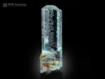 Aquamarine beryl crystal with an internal helix pattern and pale blue color from Pakistan
