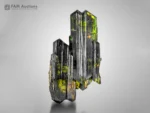Green and dark epidote cluster with prismatic crystals from Pakistan.