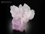 Rose quartz with soft color and multiple natural terminations