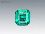 Asscher cut tourmaline gemstone with blue and green colors from Afghanistan