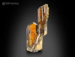 Golden brown epidote crystal with sharp prismatic form from Pakistan.