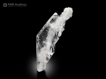 faden quartz crystal with visible internal faden inclusion and clear form.