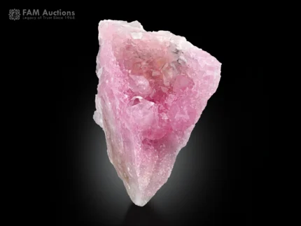 Soft pink rose quartz with sparkling crystalline surface.