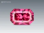Pink emerald cut Rhodolite Garnet gemstone weighing 0.75 carat from Africa
