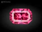 Pink emerald cut Rhodolite Garnet gemstone weighing 0.75 carat from Africa