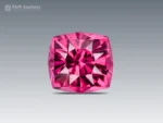 0.95 carat cushion-cut rhodolite garnet with vivid raspberry-pink color