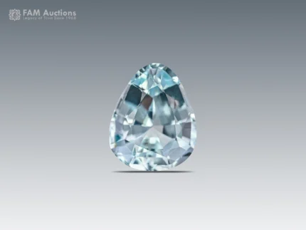 Light blue drop cut aquamarine gemstone with fine clarity from Pakistan