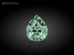 Mint green pear cut Apatite gemstone weighing 3.40 carats from Pakistan.