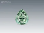 Mint green pear cut Apatite gemstone weighing 3.40 carats from Pakistan.