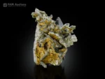 Sharp metallic anatase crystal with chlorite-included quartz on a matrix specimen