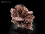 Natural Axinite crystal cluster with sharply terminated bladed crystals and vitreous luster.
