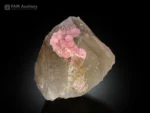 Pink Rose Quartz crystals on Smoky Quartz matrix from Afghanistan.