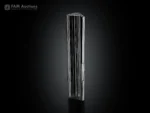 Elongated black Schorl Tourmaline crystal with sharp vertical striations from Pakistan.