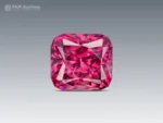 Cushion cut raspberry pink rhodolite garnet gemstone from Africa, 1.05 carats, untreated