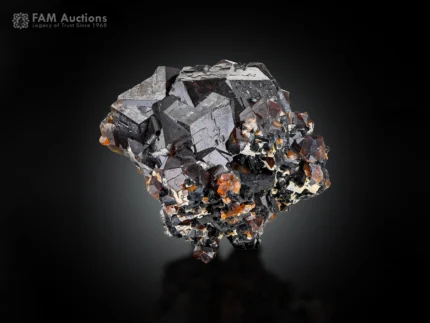 Lustrous andradite garnet crystal cluster from Pakistan.
