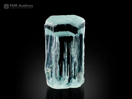 Superb aquamarine crystal with exceptional clarity and icy blue color.