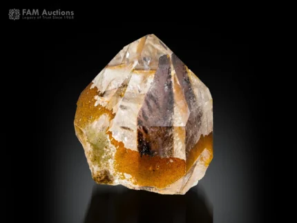 Brookite included quartz crystal with superb luster and sharp crystal shape