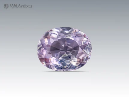 5.65-carat oval-cut kunzite from Afghanistan with a delicate lavender-pink color and attractive brilliance