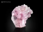 Lustrous pink rose quartz specimen with superb pink color.