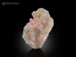 Pink rose quartz crystals on smoky quartz matrix from Afghanistan