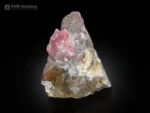 Pink Rose Quartz crystal associated with Smoky Quartz from Afghanistan