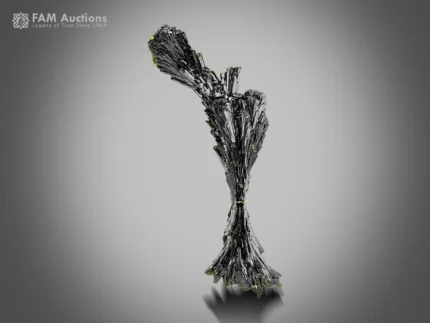 Lustrous epidote specimen with radiating crystal sprays and unusual sculptural form