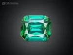 7-carat cushion-cut blue-green tourmaline with teal highlights from Afghanistan