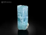 Natural aquamarine crystal with a superb blue color, excellent luster, and a well-defined hexagonal form.