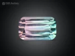 13.95 carat elongated cushion-cut tourmaline with pink and blue-green color zoning from Afghanistan