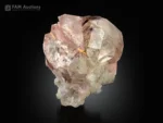Gem-quality pink and colorless bicolor fluorite with albite from Pakistan