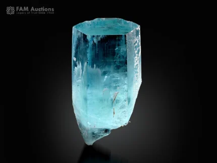Blue aquamarine crystal with exceptional clarity from Pakistan