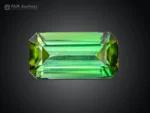 5.15 carat emerald-cut green tourmaline with eye-clean clarity from Afghanistan