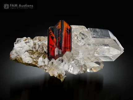 Fiery Brookite Phantom Inclusions