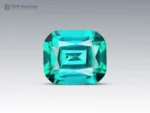 2.50-carat cushion-cut lagoon-blue tourmaline with green undertones from Afghanistan
